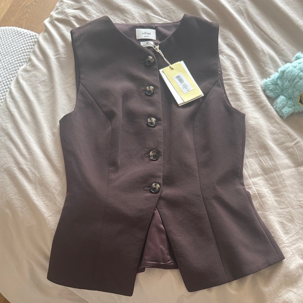 Aritzia Wilfred Brown Vest